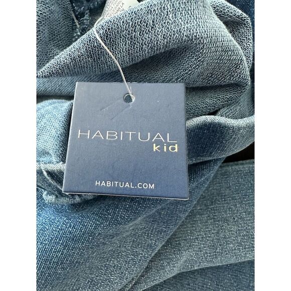 Habitual Kid Unisex Denim Jeggings Blue Size 4/5 Elastic Waistband - Picture 6 of 6